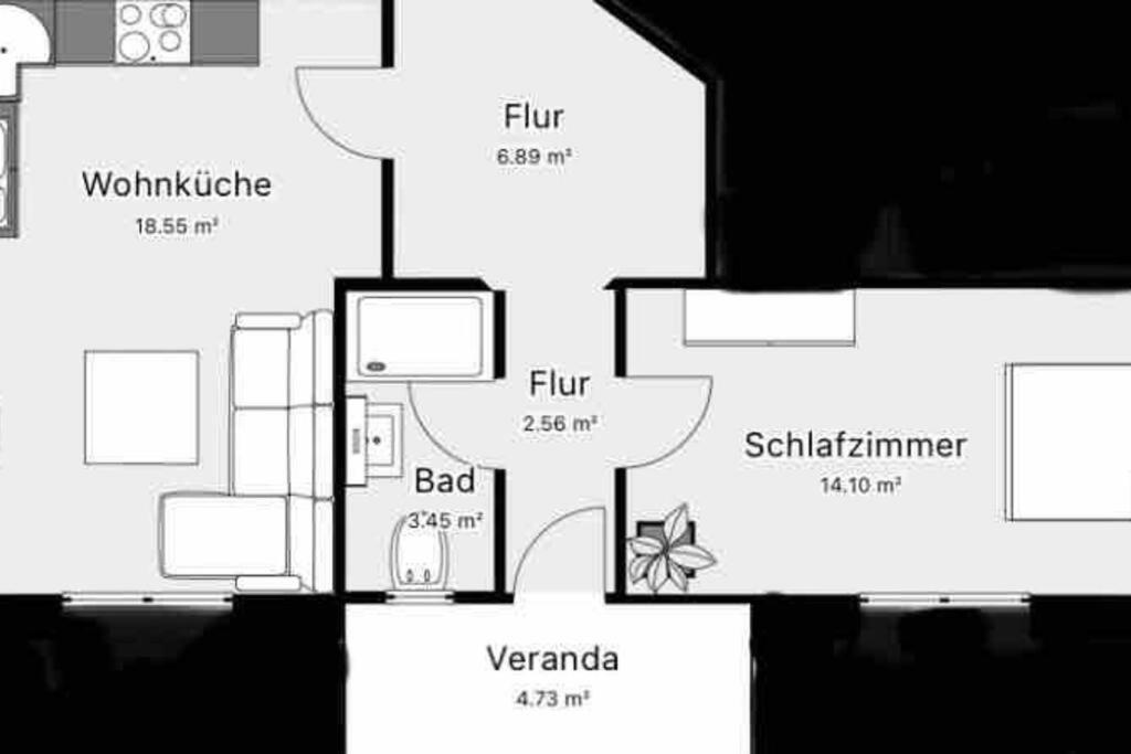 Schoenes 2 Zimmer Apartment An Der Stadt Grenze Mit Klimaanlage Blankenfelde-Mahlow ภายนอก รูปภาพ